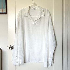 James Perse Sz 4 Gauzy Cotton Poet's Blouse EUC